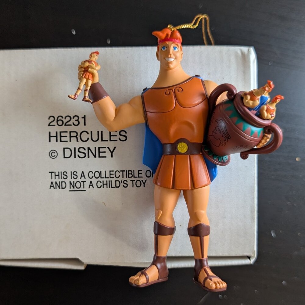 SOLD Hercules - Boxed Disney Christmas Magic Ornament - Vintage 90s Groiler